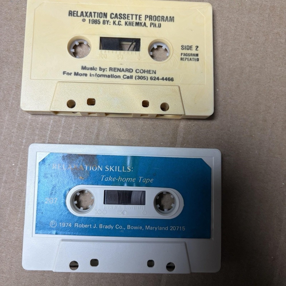 Vintage 1970s 1980s Relaxation Tapes Cassette Lot Of 2
